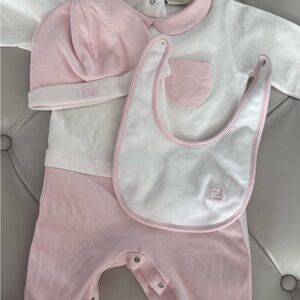 Baby Pink and White Outfit Set
